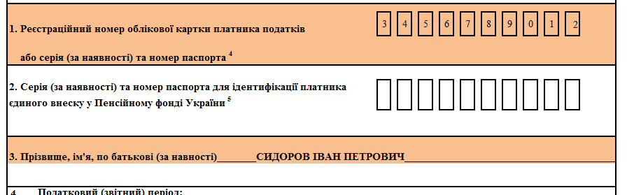 как заполнить отчет по есв